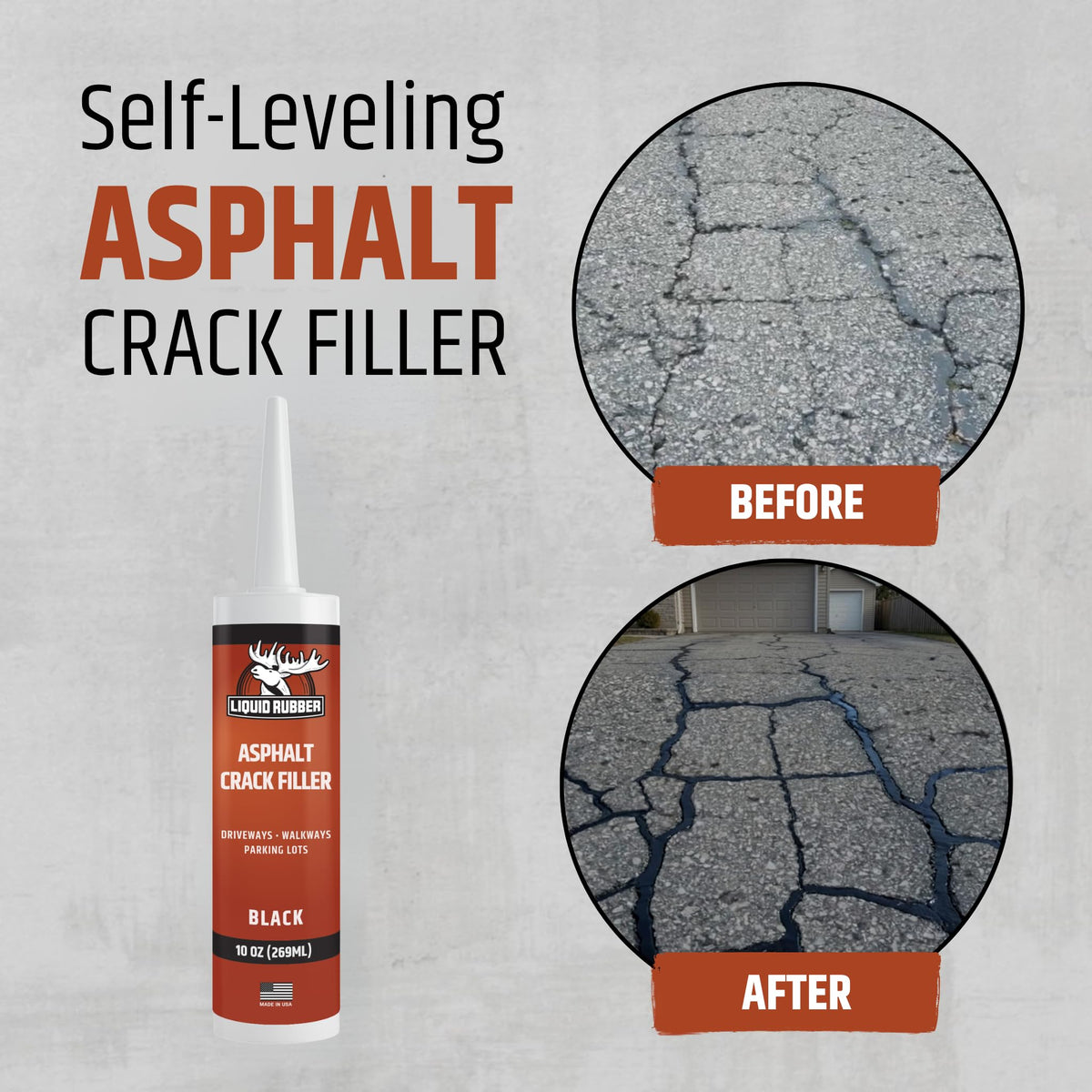 Liquid Rubber provides a waterproof seal to protect pavement surfaces.