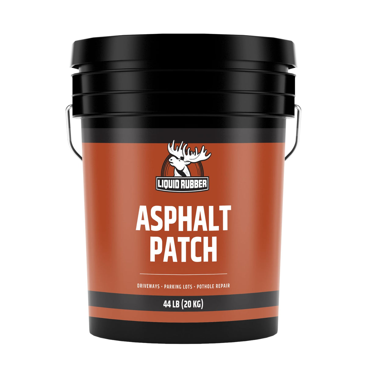 Liquid Rubber Asphalt Patch pail for pothole repair—no mixing required.