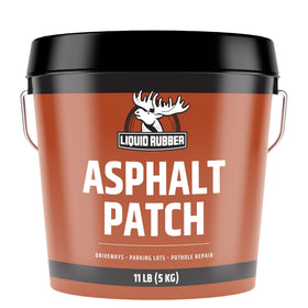 Liquid Rubber Asphalt Patch 11lb pail ready-to-use for driveway pothole repairs