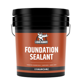 Liquid Rubber basement sealer bottle pour protects foundations from leaks.