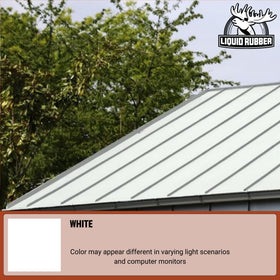 Liquid Rubber Color Roof Sealant coverage guidance shows area per pail.