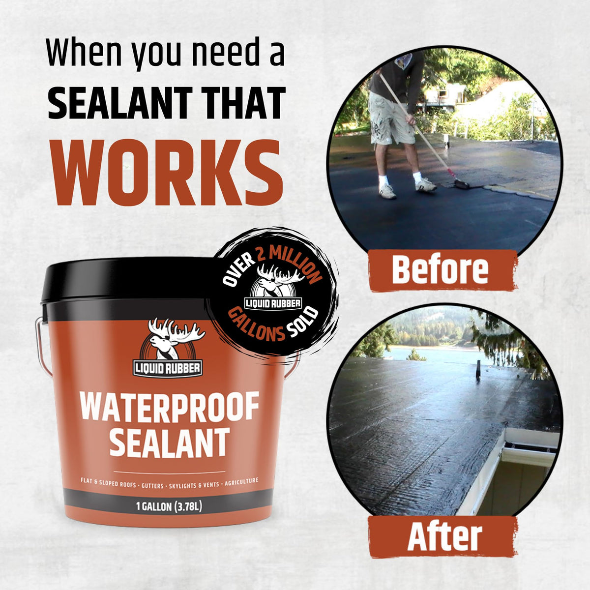 Liquid Rubber applied on a flat roof to demonstrate seamless waterproofing.
