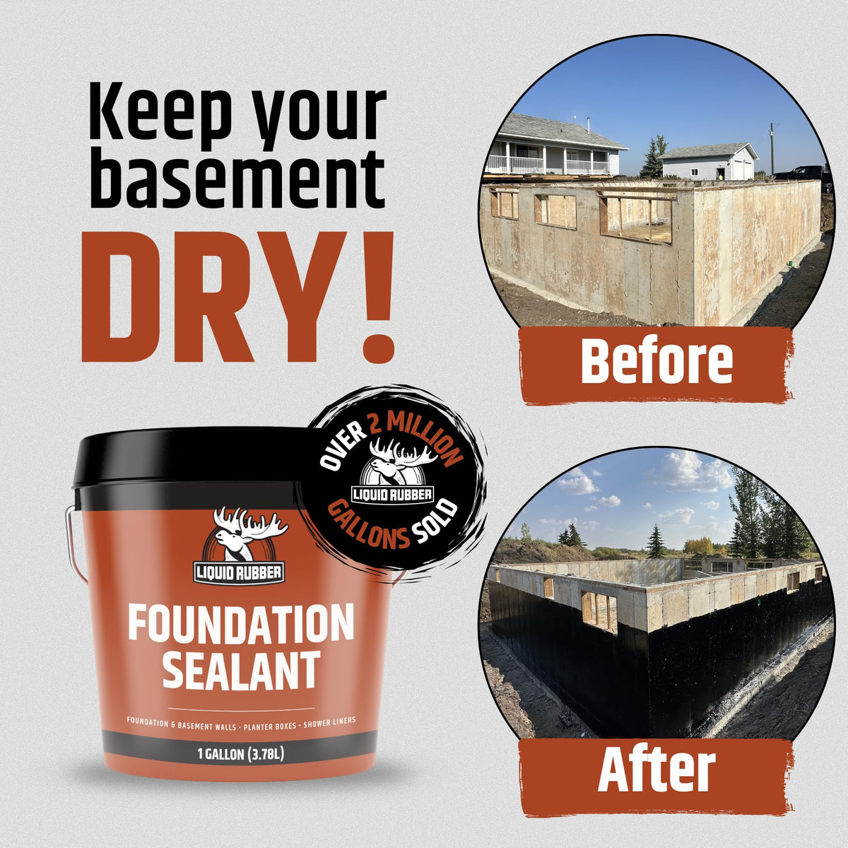 Liquid Rubber flexible sealant close-up demonstrates high elongation and adhesion.