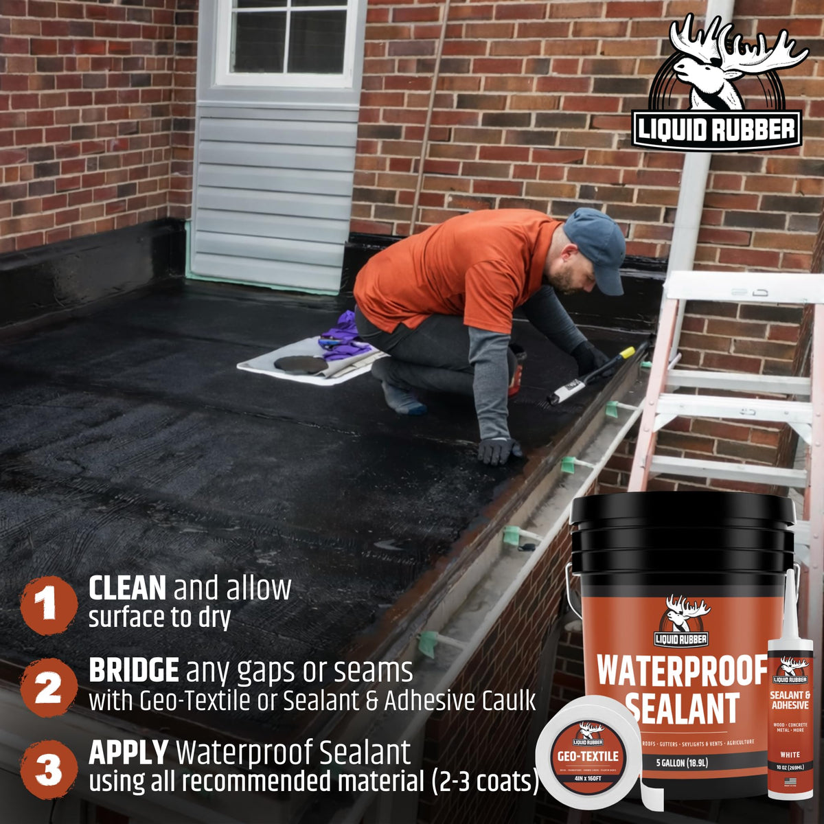 Liquid Rubber sealant applied to a foundation wall for waterproofing and joint protection.