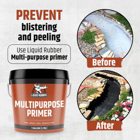 Liquid Rubber Multipurpose Primer on concrete surface to boost bonding and durability
