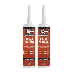Liquid Rubber RV lap sealant tube ready for rooftop horizontal seams.