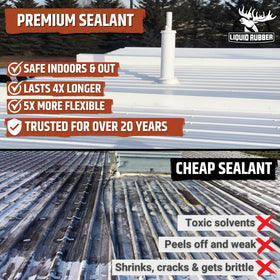 Liquid Rubber Seam Tape reinforces joints for durable waterproofing.