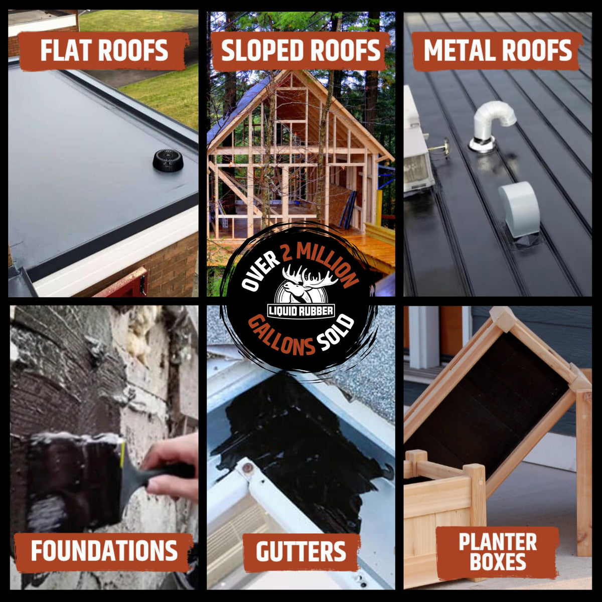 Liquid Rubber water based formula with low odor suitable for indoor use.