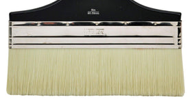 Liquitex varnishing large surfaces brush 8in for even coverage with minimal streaks.