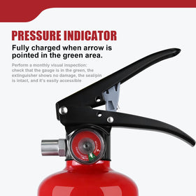 Lirches ABC extinguisher safety-distance up to six feet during operation.