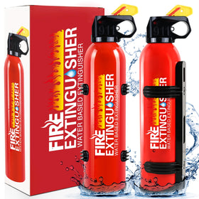 Lirches home fire extinguisher 2-pack with wall mount for quick access.
