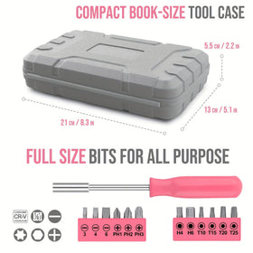 LIRFIX pink screwdrivers set designed for easy assembly projects.