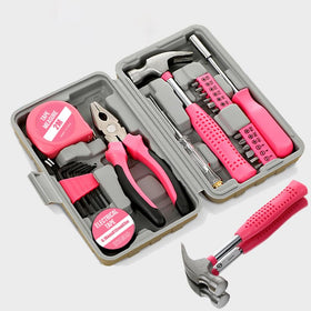 LIRFIX pink toolbox front view showing organized storage.