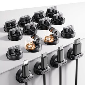 LISEN magnetic cable clip demonstrates easy one-handed access to cables