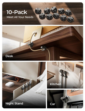 LISEN magnetic cable clip enables one-handed cable placement.
