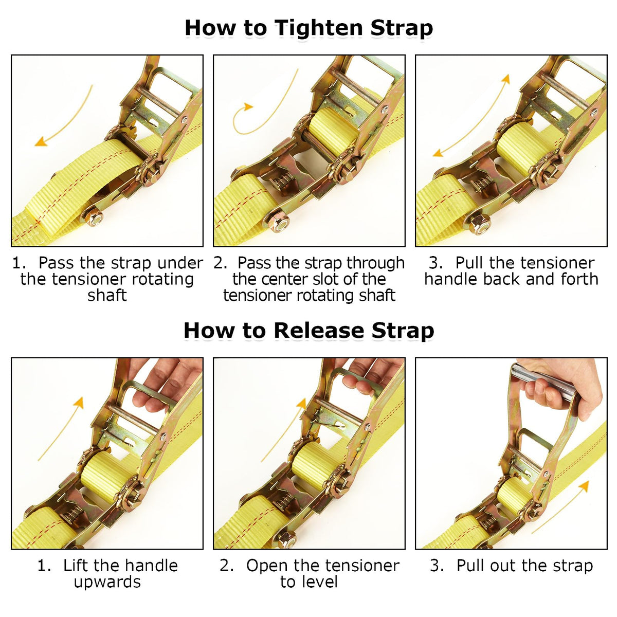 LISHINE 10,000-lbs break strength strap supports heavy loads.