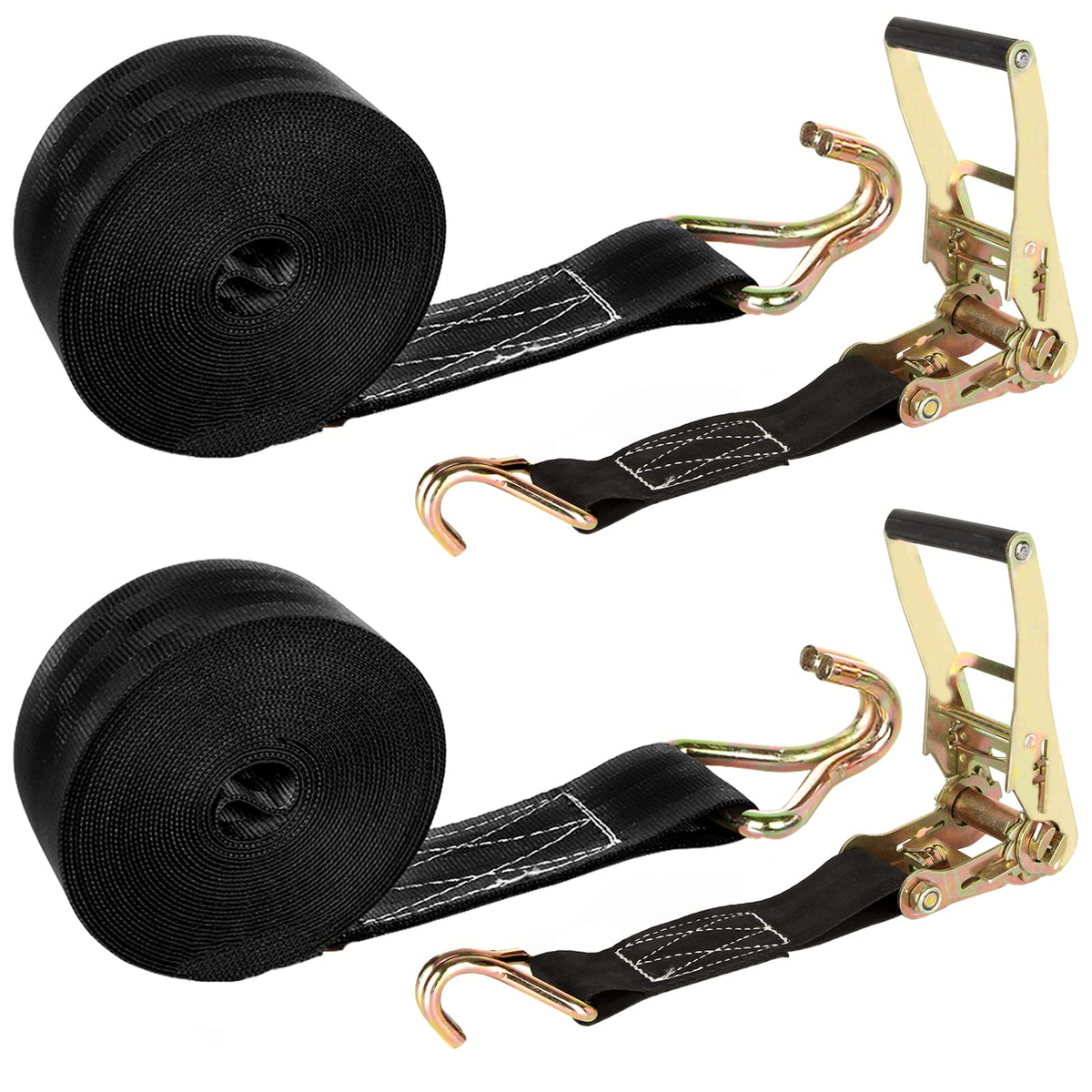 LISHINE 2-inch ratchet strap, 20ft length, shown securing cargo
