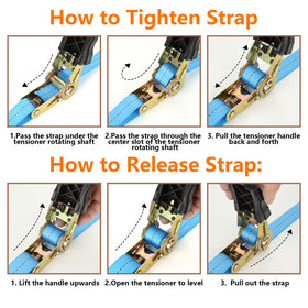 LISHINE durable polyester weave ratchet strap for heavy use
