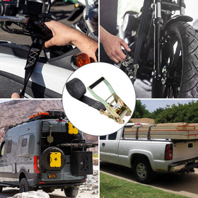 LISHINE motorcycle rack strap ready for road packing.