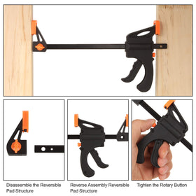 LISHINE nylon body and hardened steel jaws for durable clamping.