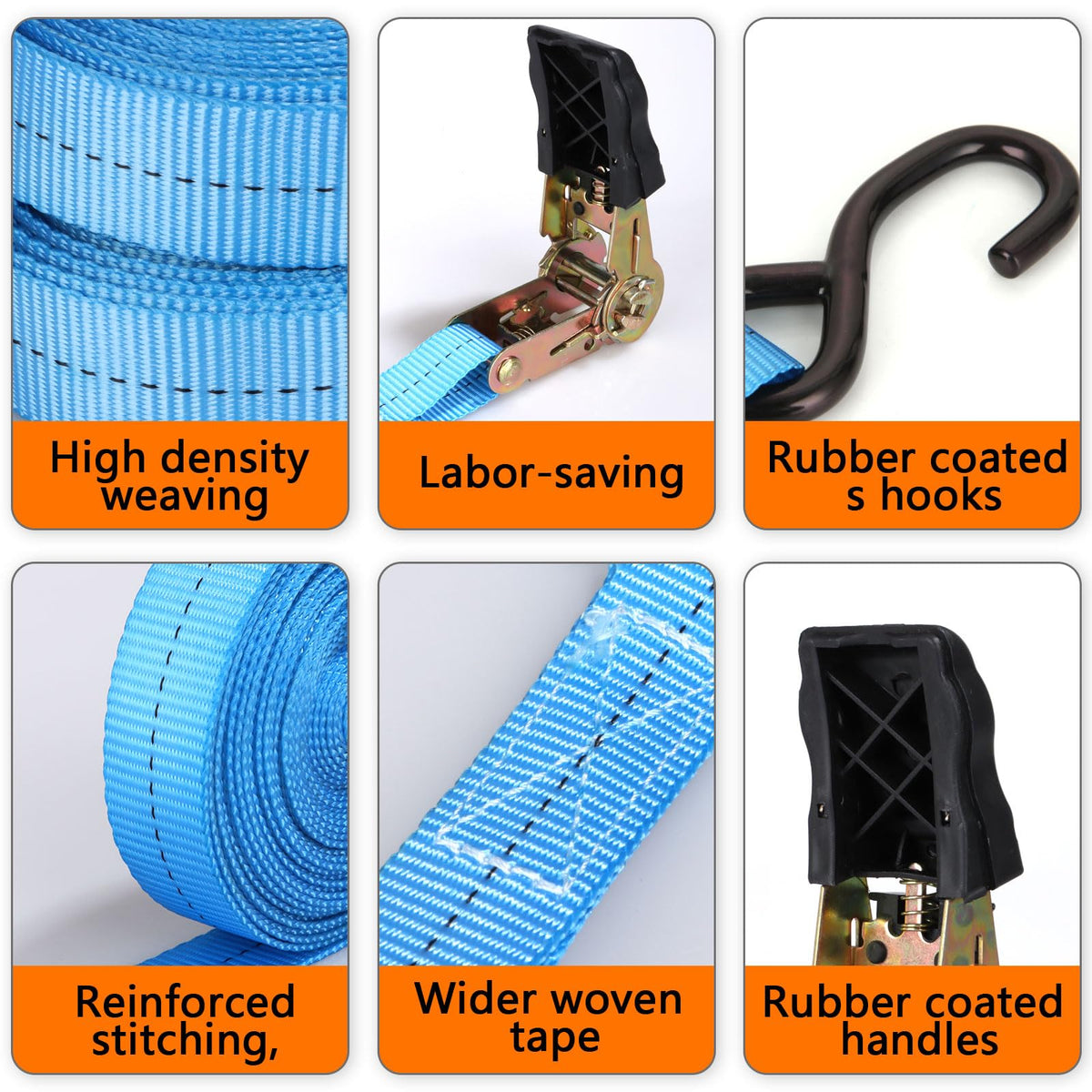 LISHINE S-hooks with rubber coating protect surfaces while securing loads