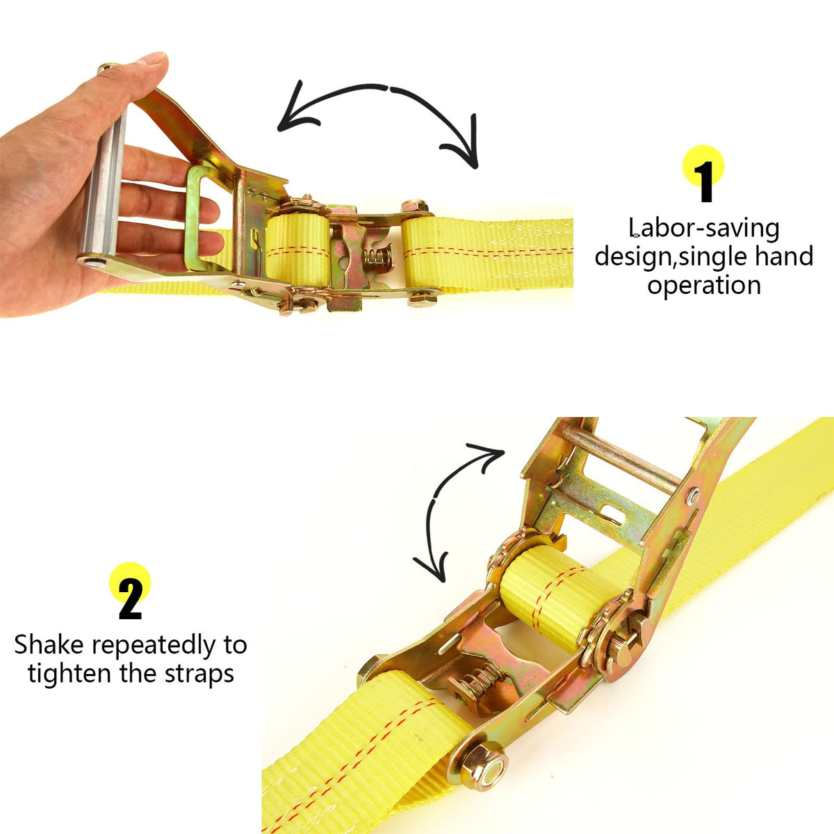 LISHINE strap connections on a truck bed stabilize cargo during transit.