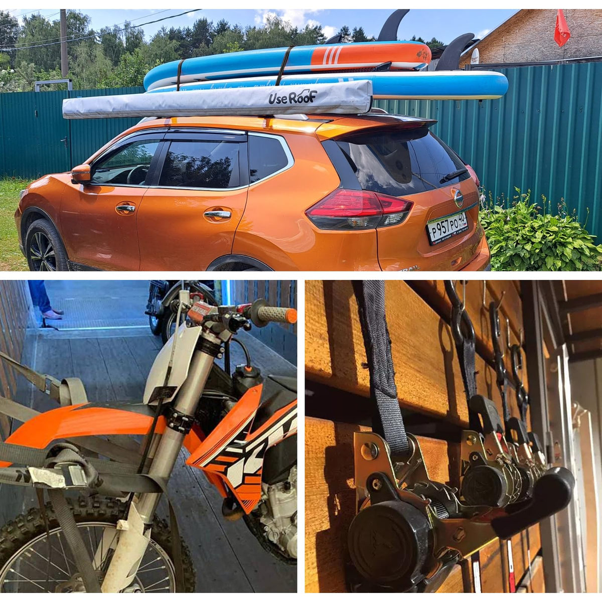 LISHINE cargo strap ready for moving, camping, or travel use.