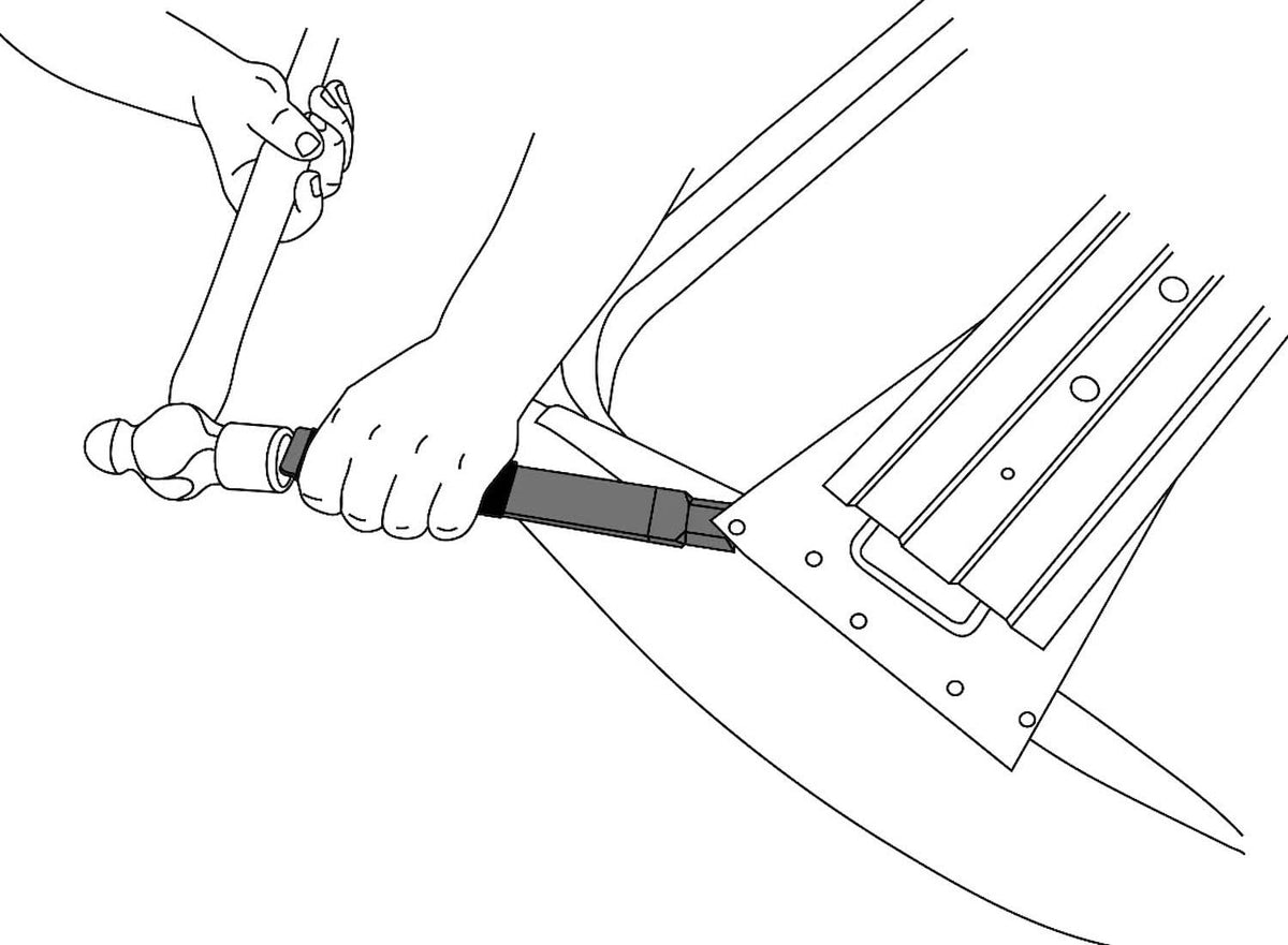 Lisle 51900 end-drive usage showing effective panel separation.
