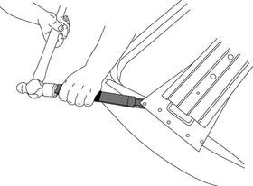 Lisle 51900 end-drive usage showing effective panel separation.