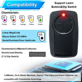 LISMODZ Klik5U-BK2 remote back view highlighting its compact, durable casing