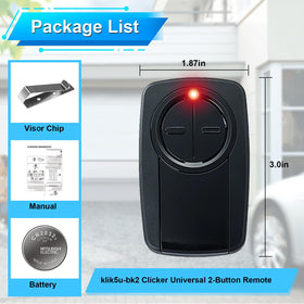 LISMODZ Klik5U-BK2 remote dual-pack for two doors