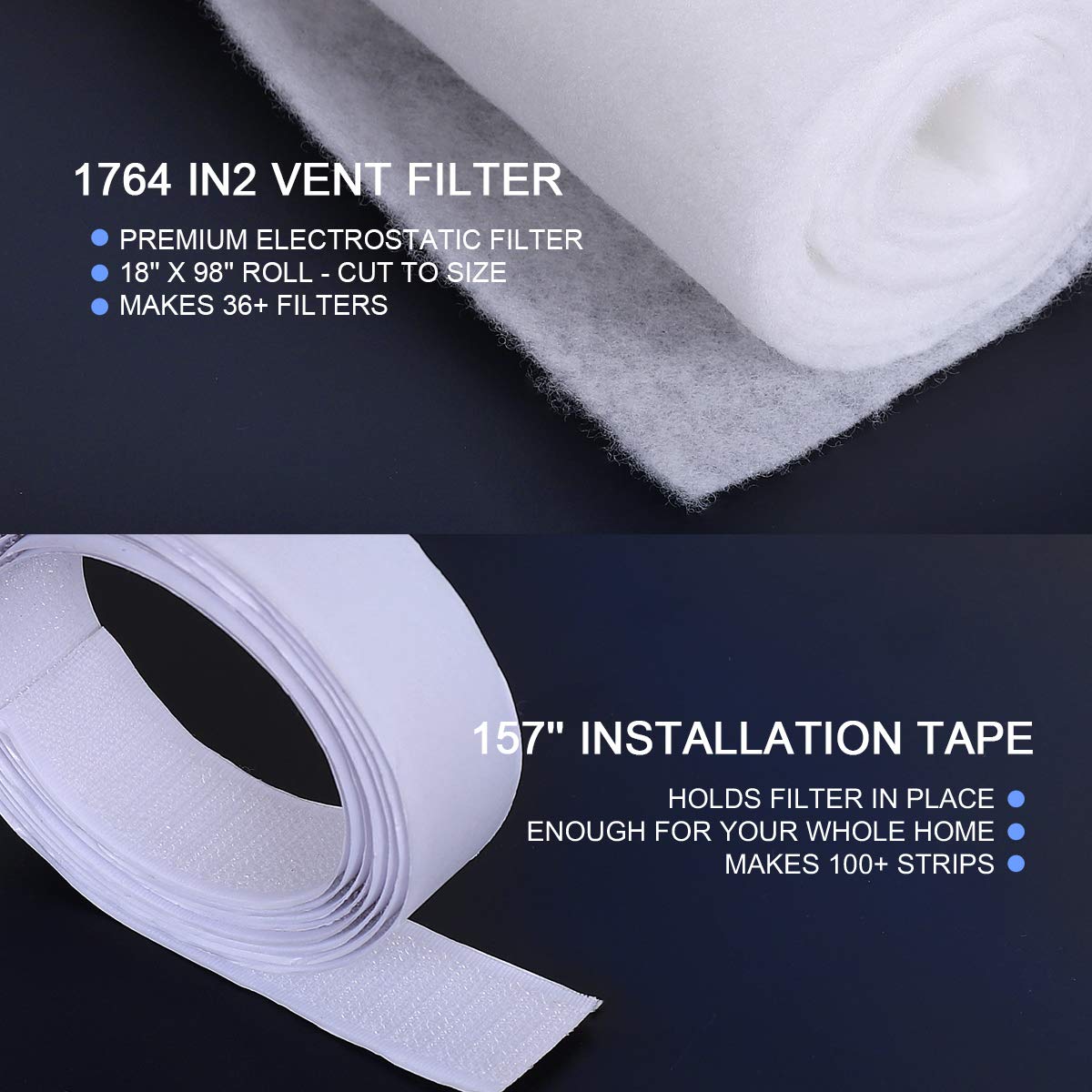 Lisol easy adhesive application that does not restrict airflow.