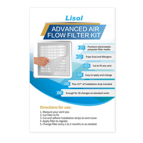 Lisol installation strip 157 inches shown along vent edge for secure attachment.