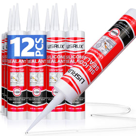 LISRUX clear silicone caulk shown for bathroom sealing and water protection