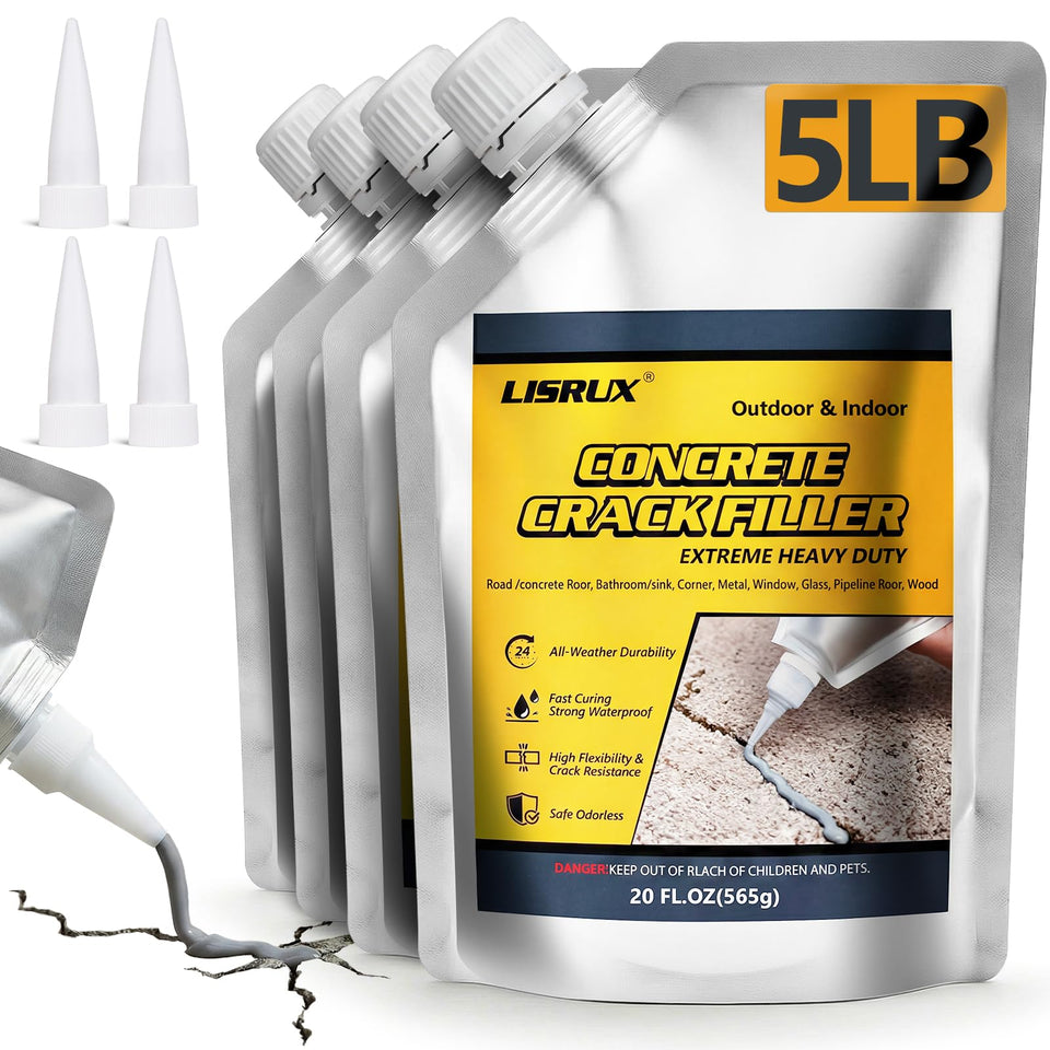 LISRUX concrete crack filler in application shows easy, precise filling for durable repairs