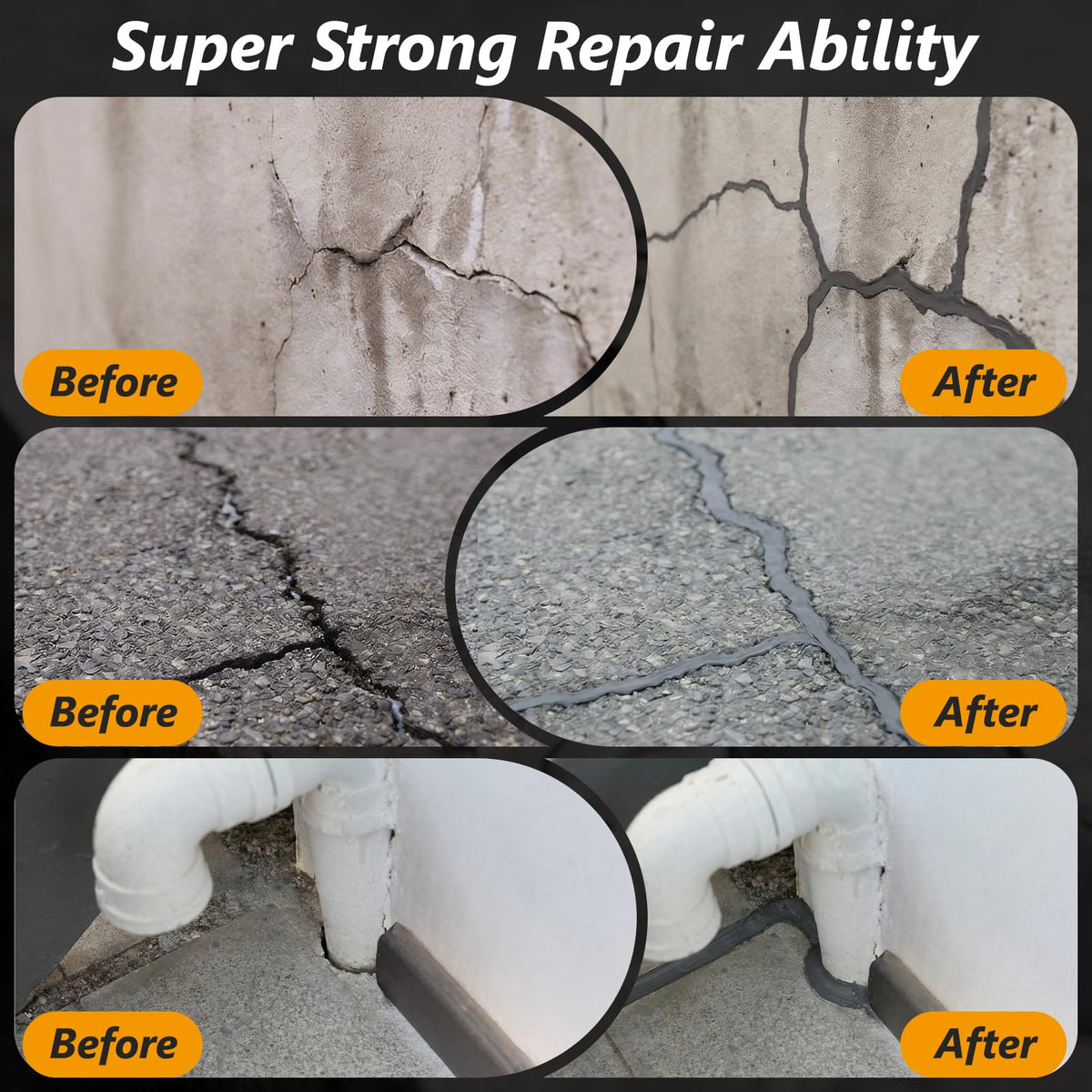 LISRUX self-leveling crack filler creates a smooth surface for seamless joints