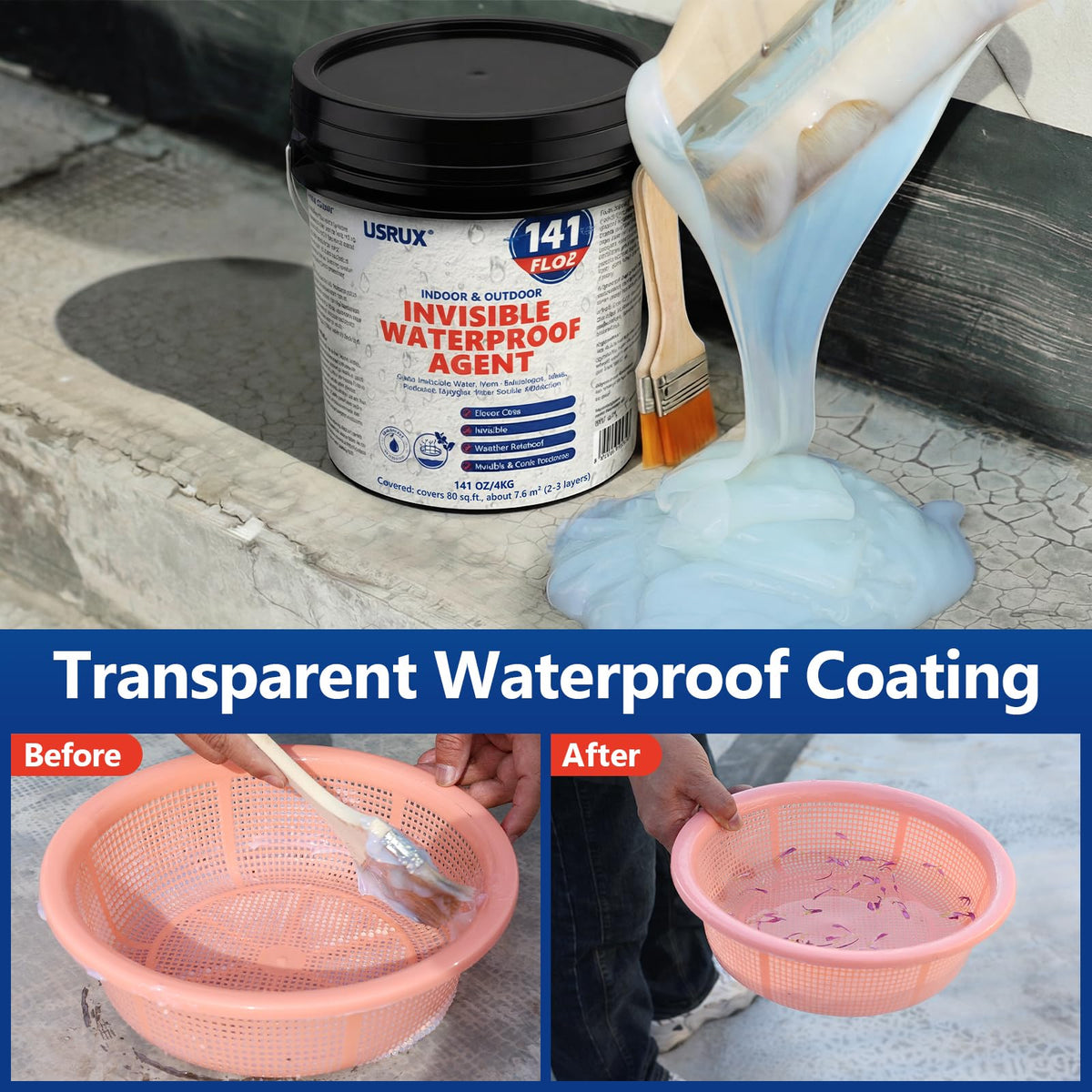LISRUX curing time between 24–48 hours before water exposure