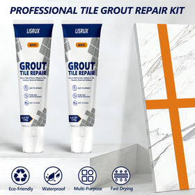 LISRUX fast-drying grout applied on shower joints for quick results.