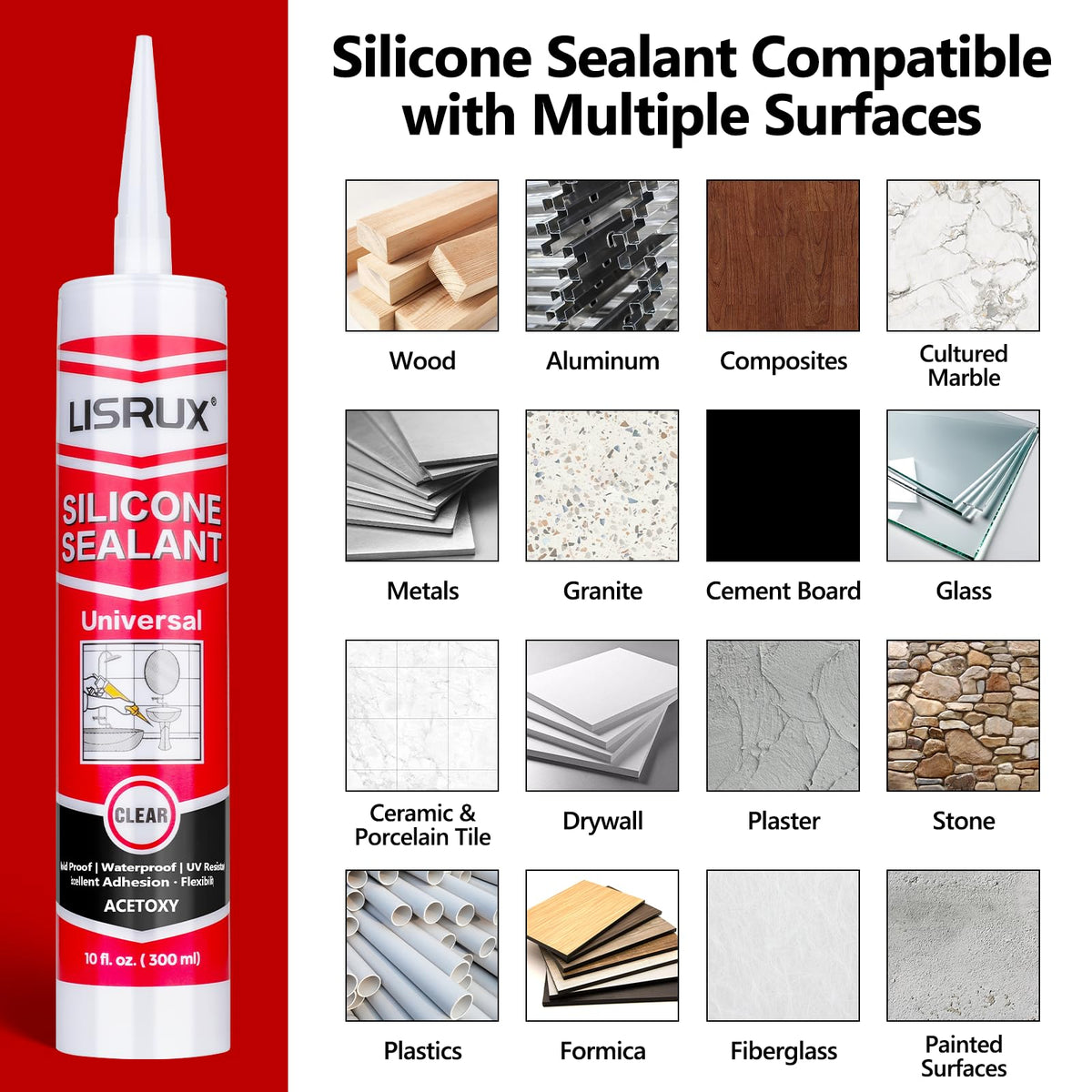 LISRUX low-odor formula suited for indoor sealing projects