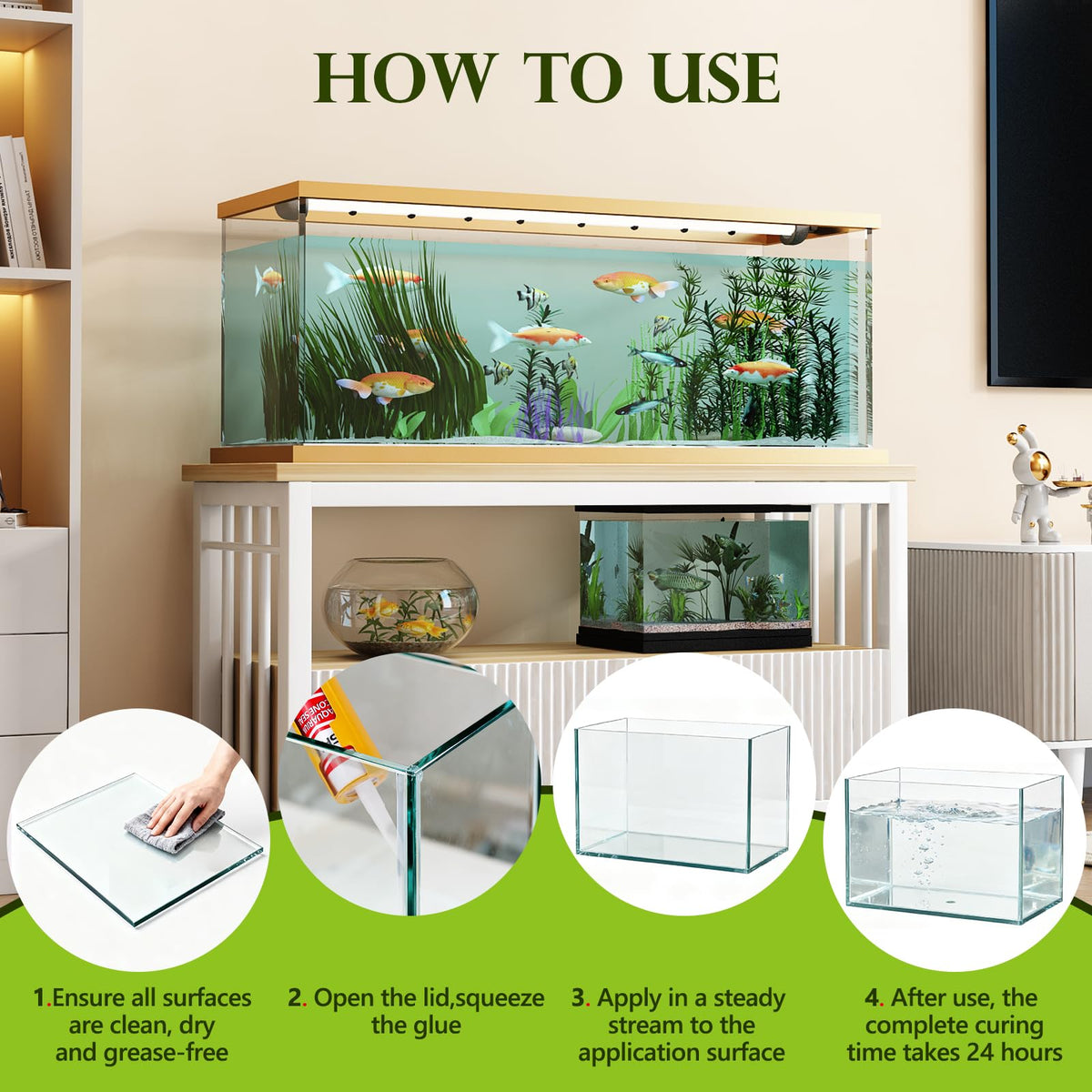 LISRUX multipurpose sealant suitable for windows, kitchens, bathrooms, and more.