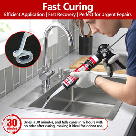 LISRUX RTV silicone sealant provides waterproof sealing for kitchens and baths