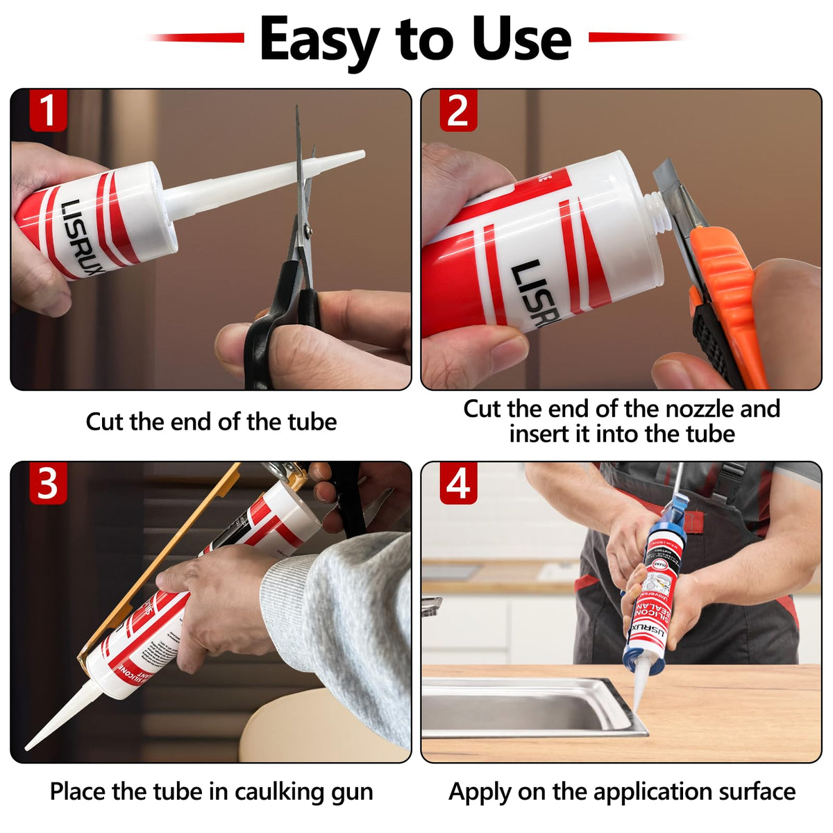 LISRUX shrink-proof sealant maintains a smooth, lasting finish
