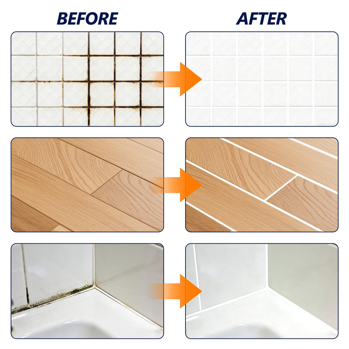 LISRUX waterproof grout sealer protects tiles from moisture and stains.