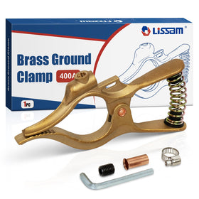 LISSAM 400A brass grounding clamp with secure jaws for welding