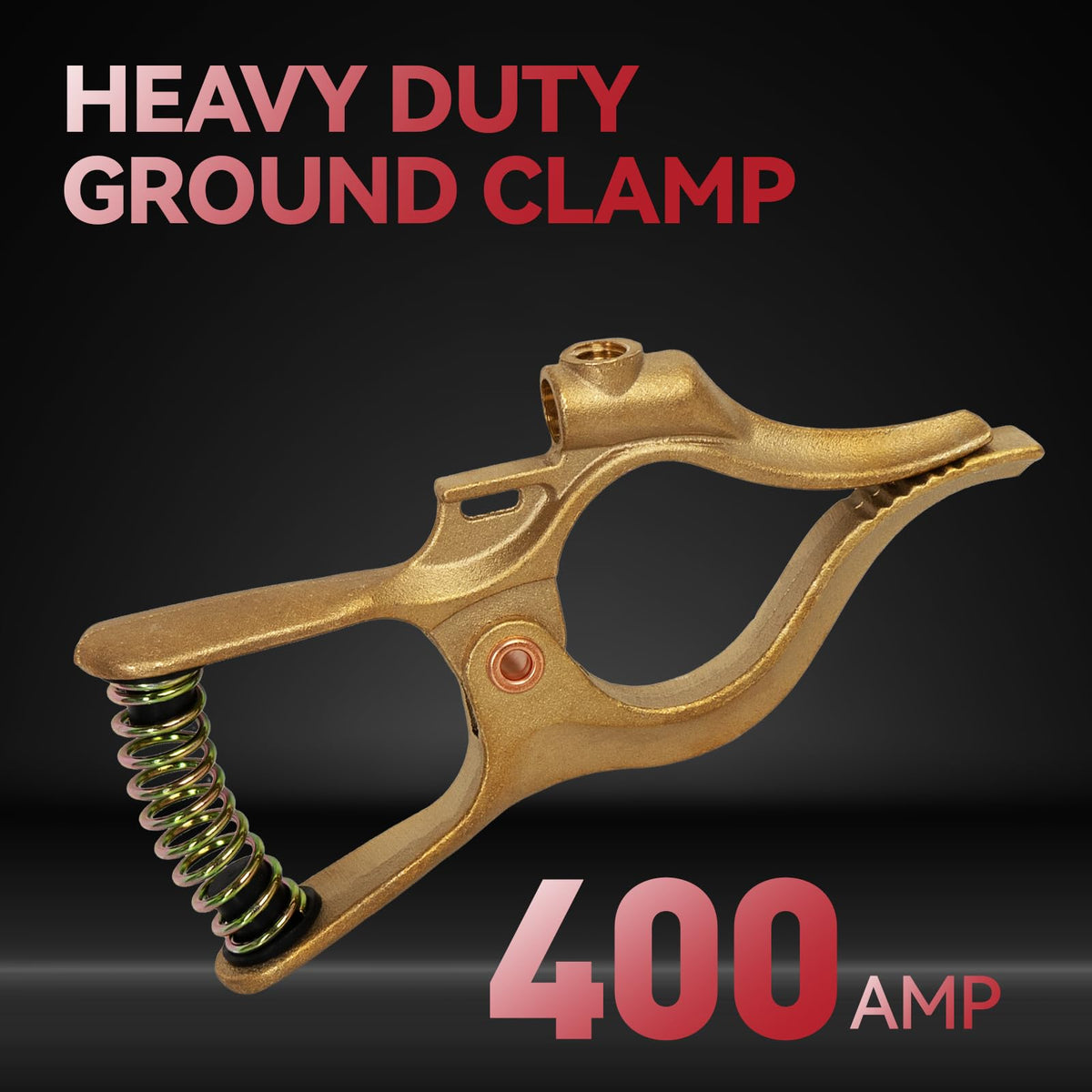 Heavy‑duty welding grounding clamp in action for MIG, TIG, ARC