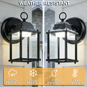 LIT-PaTH lantern black finish for a modern porch silhouette