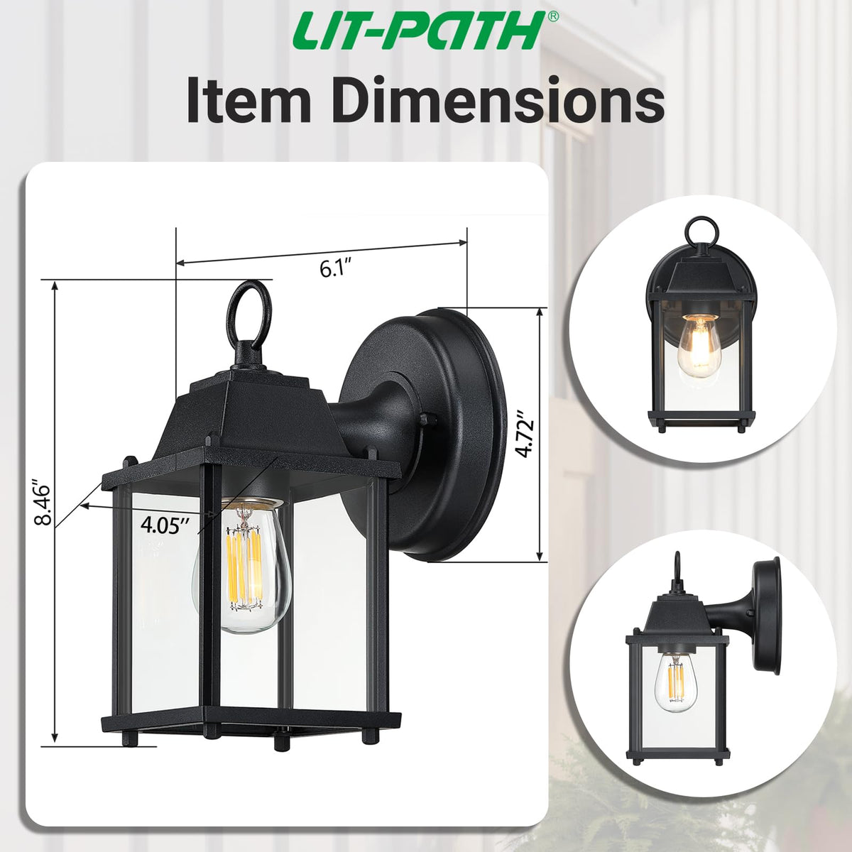LIT-PaTH installation diagram showing direct-wire mounting guidance