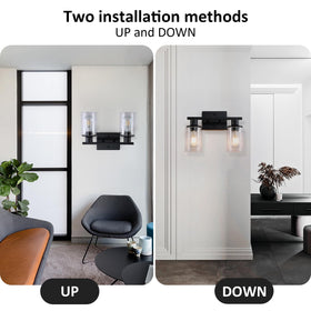 Litaddscen black bathroom light fixture ideal for bathrooms, hallways, or living areas