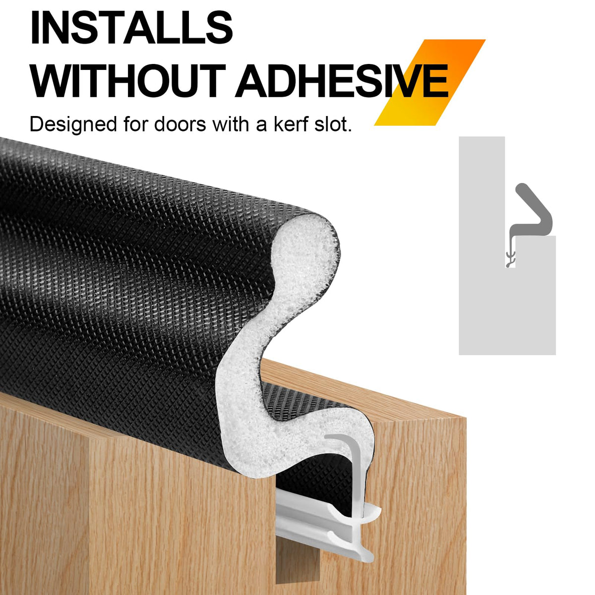 Litaibai dark-gray foam-core seal stays flexible in all seasons.