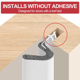 Litaibai Kerf weather stripping cut-to-size for a precise door seal.